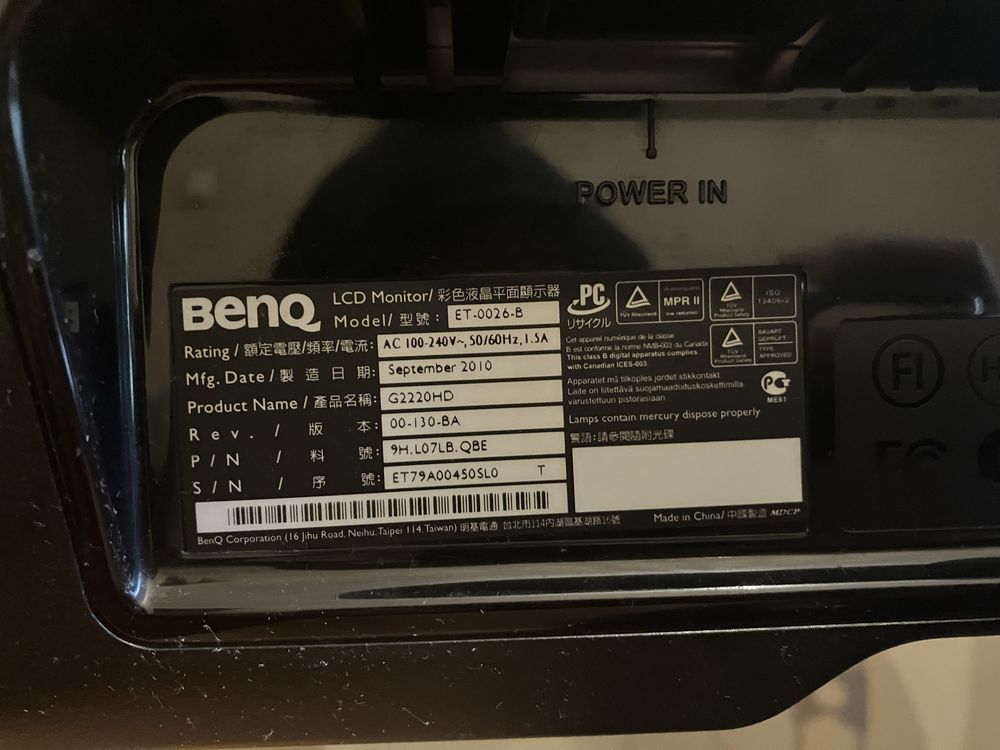 Monitor Benq 22" g2220hd