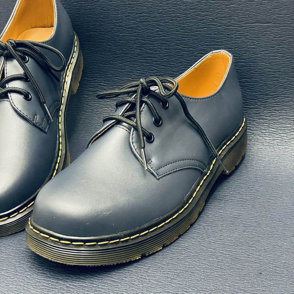 Glany oksfordki półbuty niebieskie martensy unisex