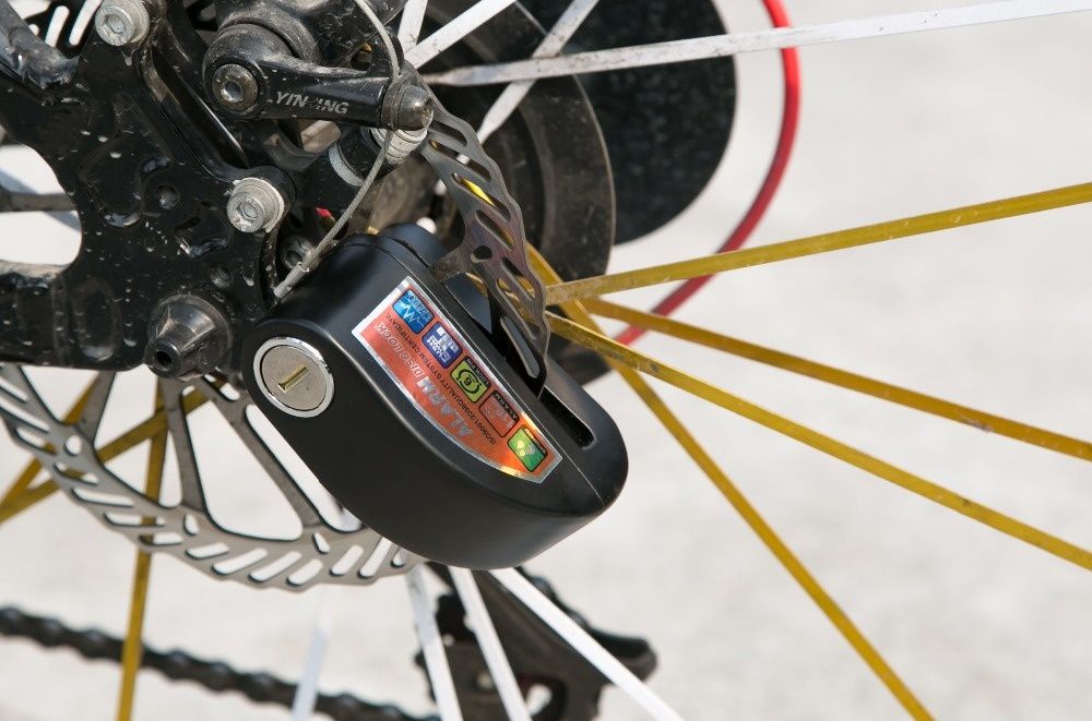 Cadeado/Aloquete de Disco com Alarme Sonoro 110db - Motas e Bicicletas