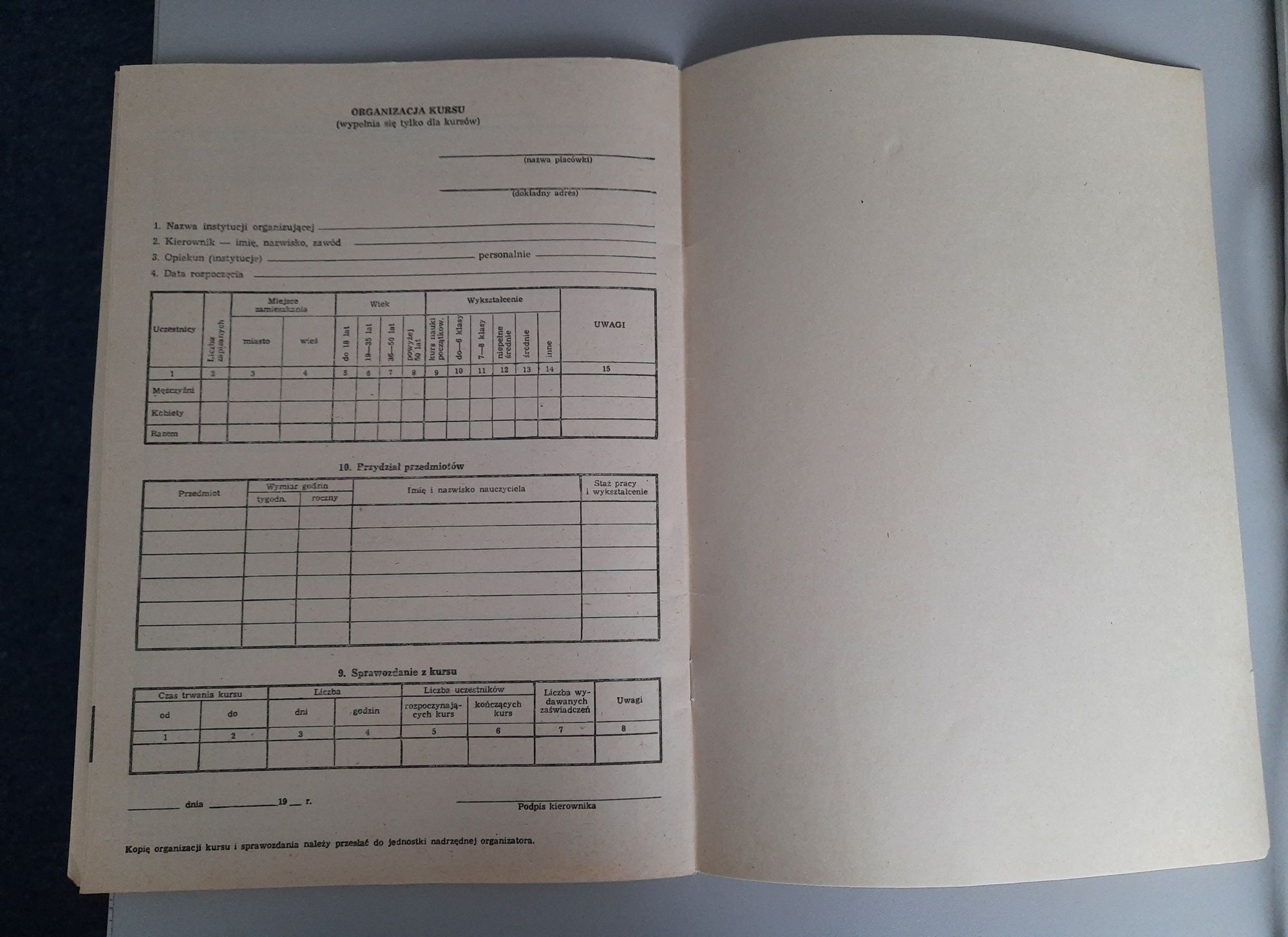 Dziennik zajęć bhp szkolny 19.. WA p-ń nr 534 retro