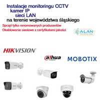 Instalacja i montaż monitoring CCTV kamery IP sieci LAN wideodomofony