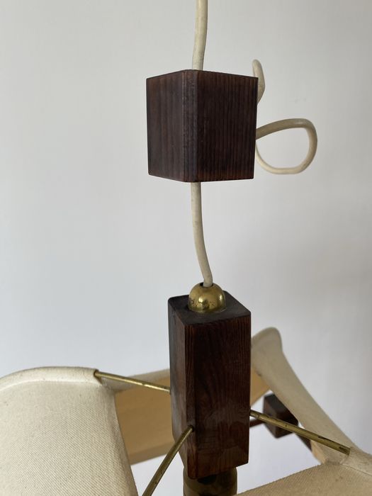 Unikat! Piekny designerski abażur- drewniany