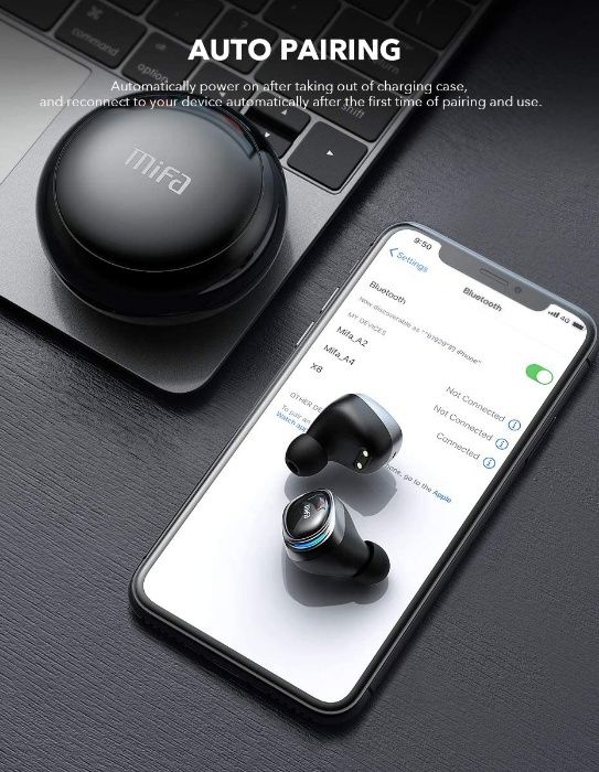 Auriculares Bluetooth True Wireless Stereo mifa X8 SELADO