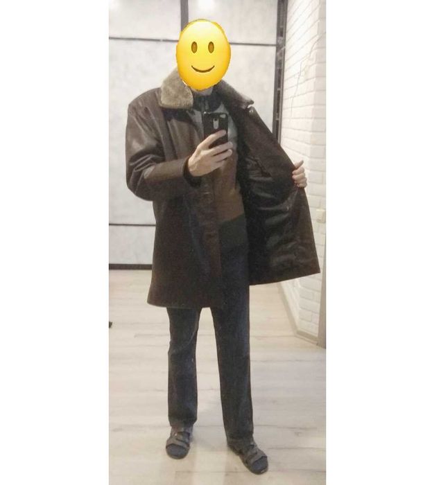 Кожаная куртка дубленка EROS Турция Высокое качество Размер XL 50-52