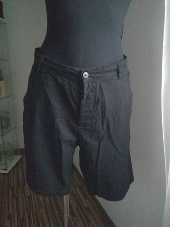 Spodenki krótkie męskie materiałowe casualowe czarne H&M XL 56