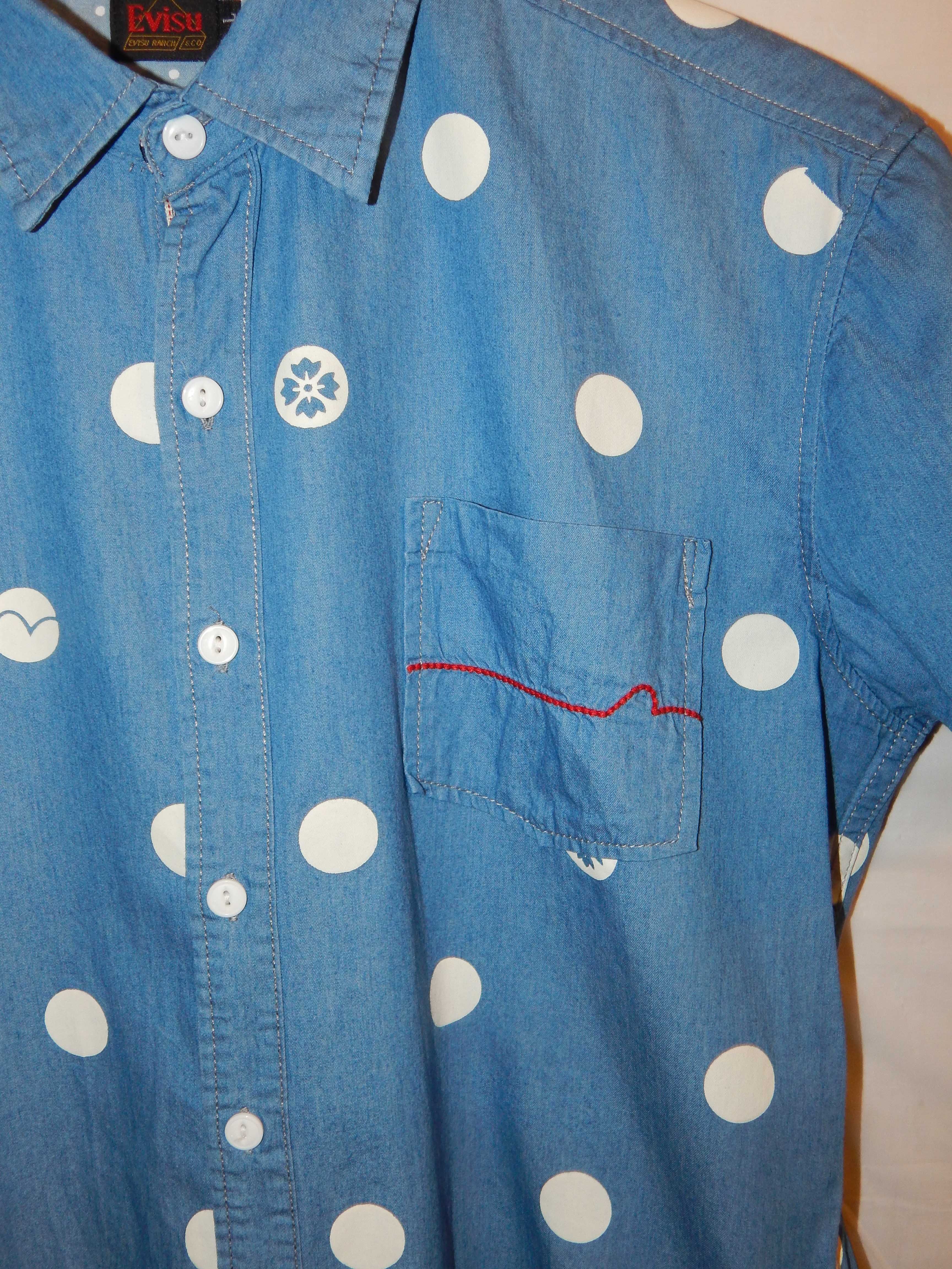 Рубашка с коротким рукавом в принт EVISU (Japan)