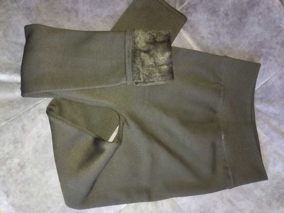 Жіночі  штани лосіни утеплені безшовні 48(XL) чорний Kenalin
