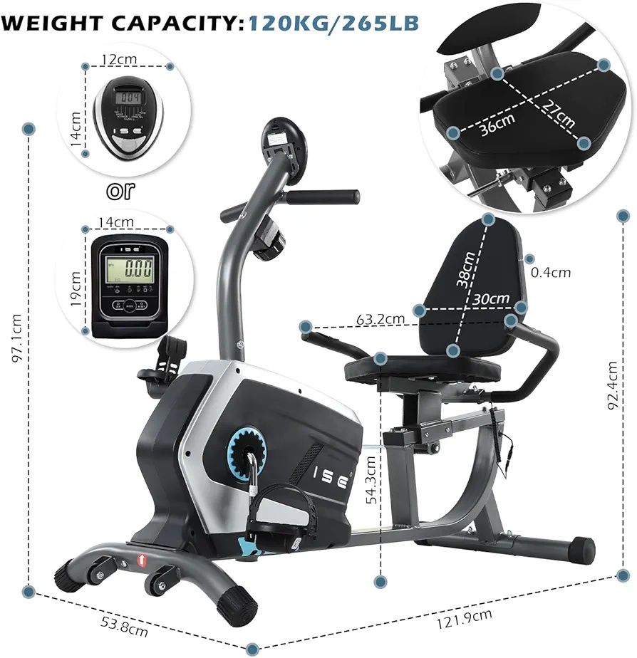 Nowy Rower Treningowy Stacjonarny Rehabilitacyjny ISE SY-6801