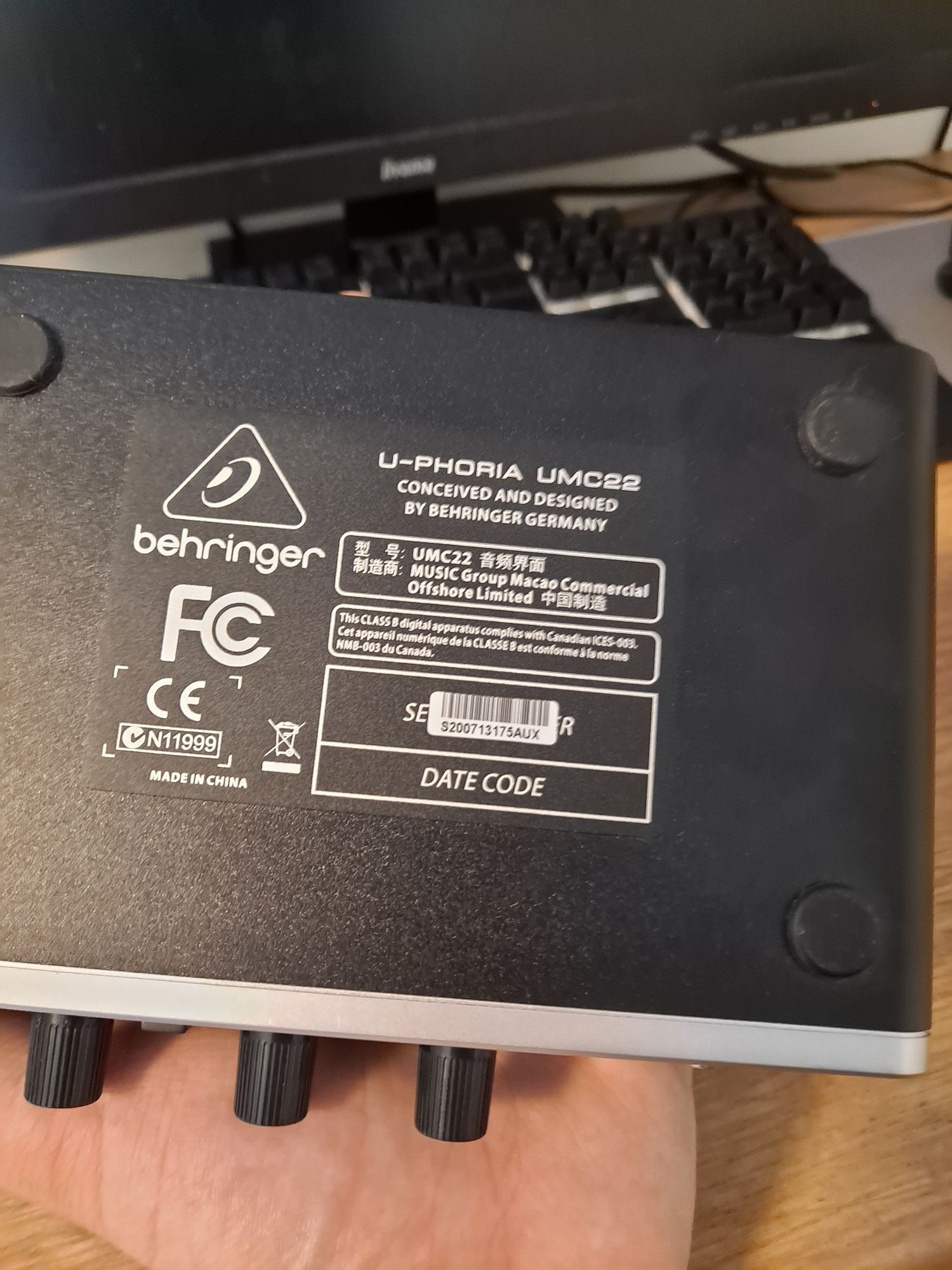 Interfejs audio Behringer UMC22