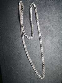 Łańcuszek srebrny 27 cm stare srebro prl