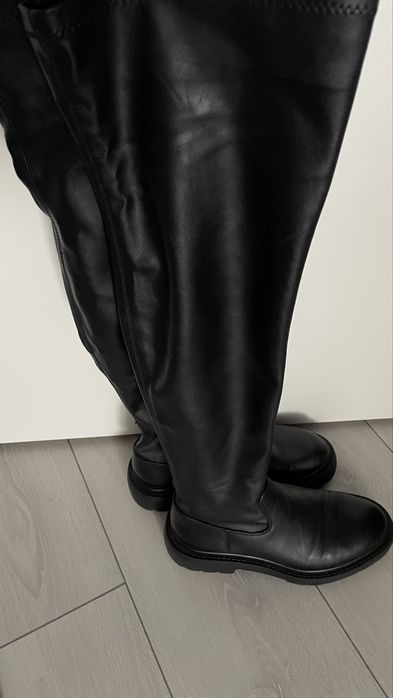 Zara соботи сапоги ботфорти чулки