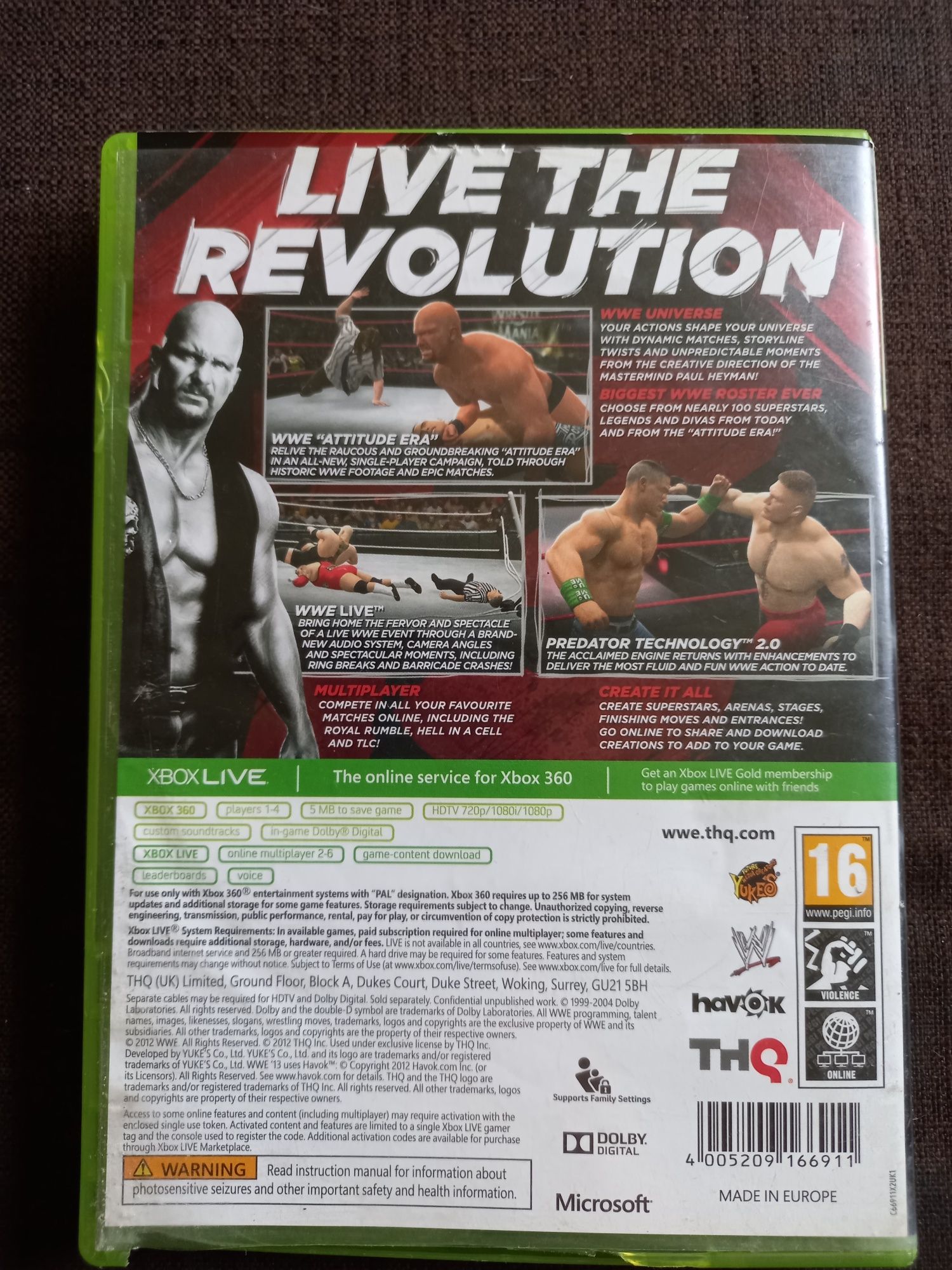 Gra W13 na xbox 360 WW WWE 2013 Wrestling MMA