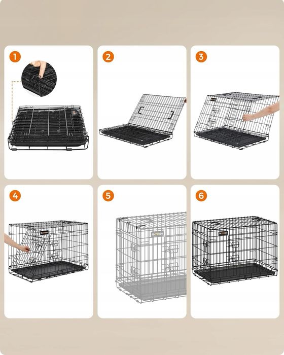 Klatka Kojec dla psa XXL Transporter Kennel 136 x 87 x 79 cm