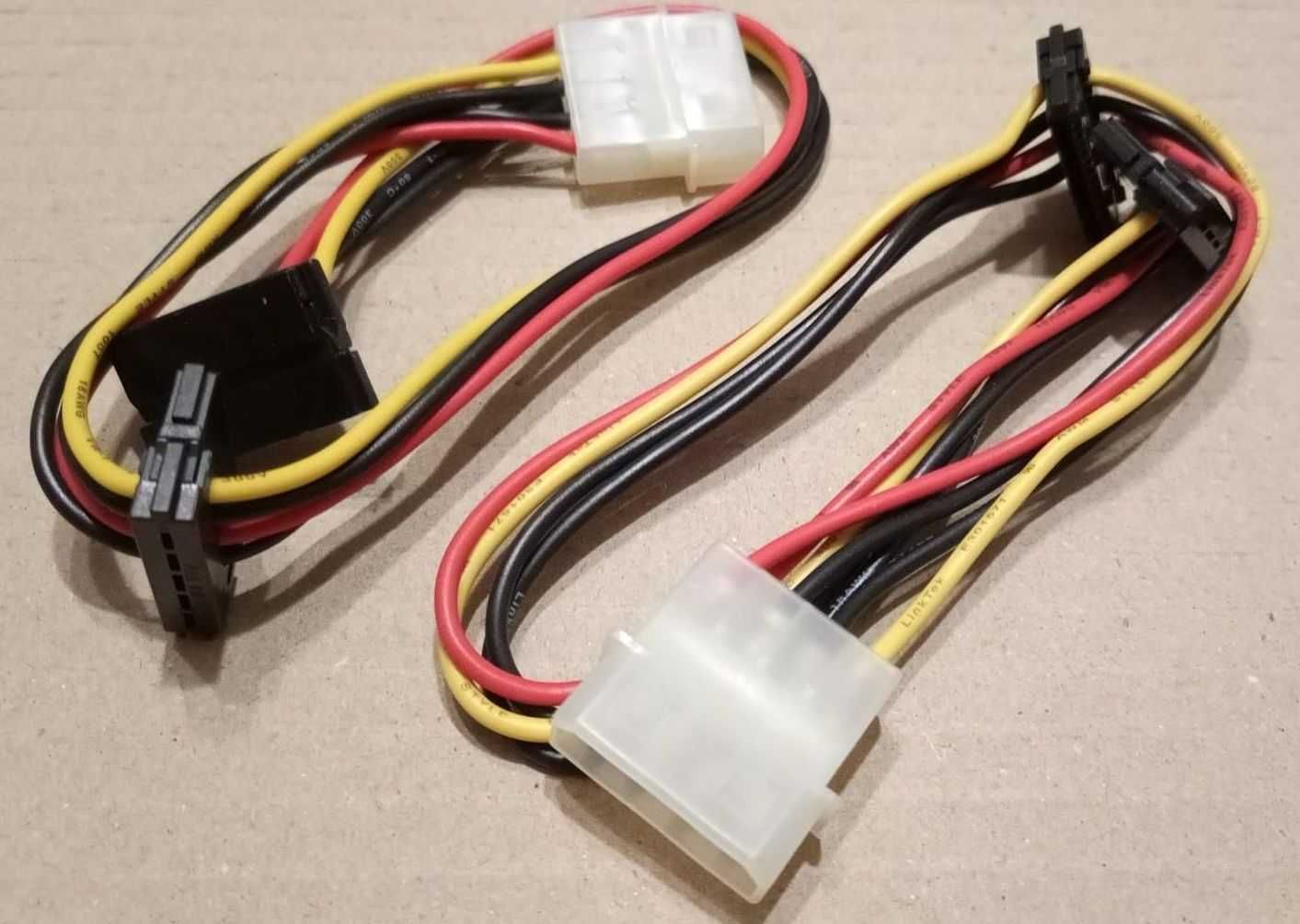 2 шт Переходник питания MOLEX - 2 х SATA угловые