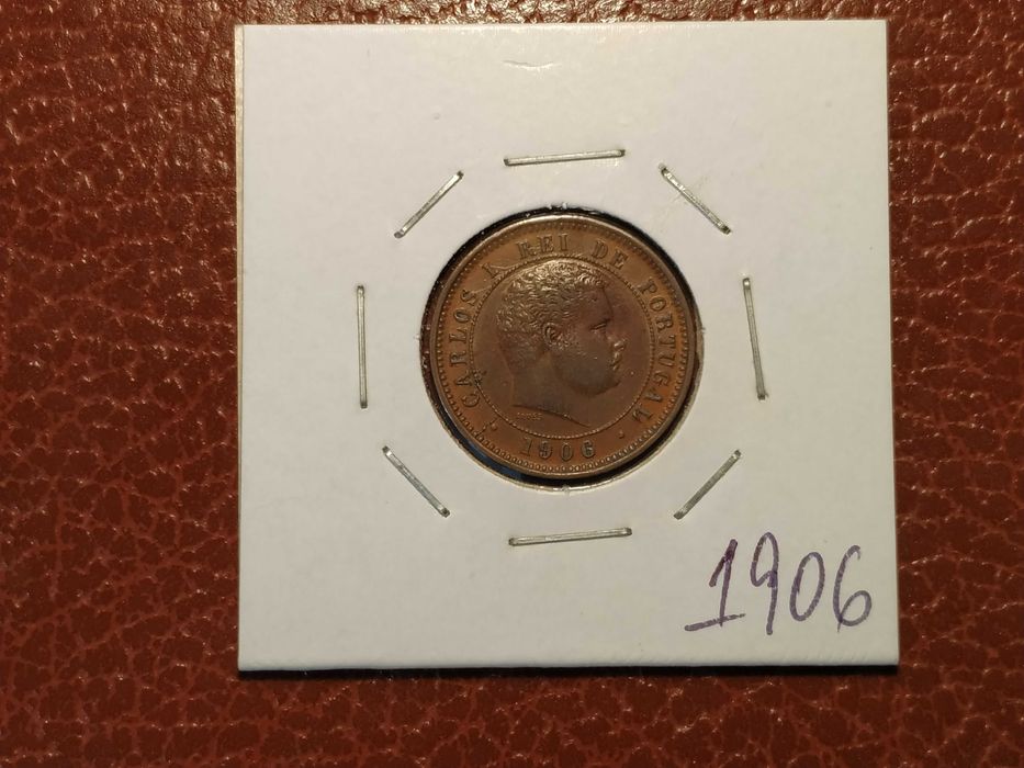 A265 moeda de 5 reis de 1906 Monarquia - Portugal