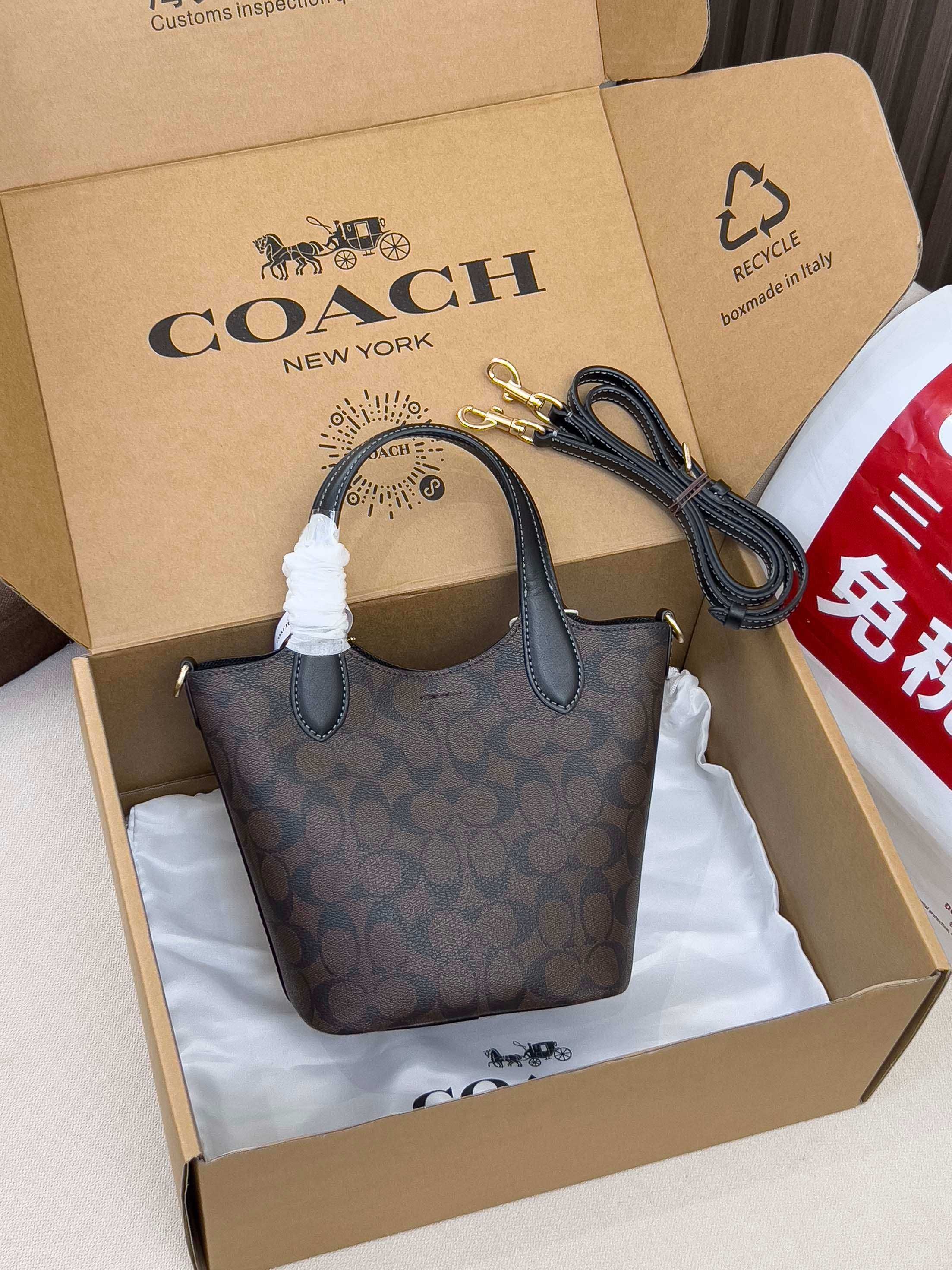 Coach Chelsea Nowa torba na beczki brązowa torba