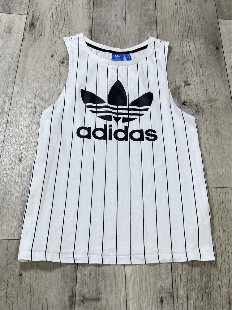 Adidas Originals майка M размер спортивная белая с принтом оригинал