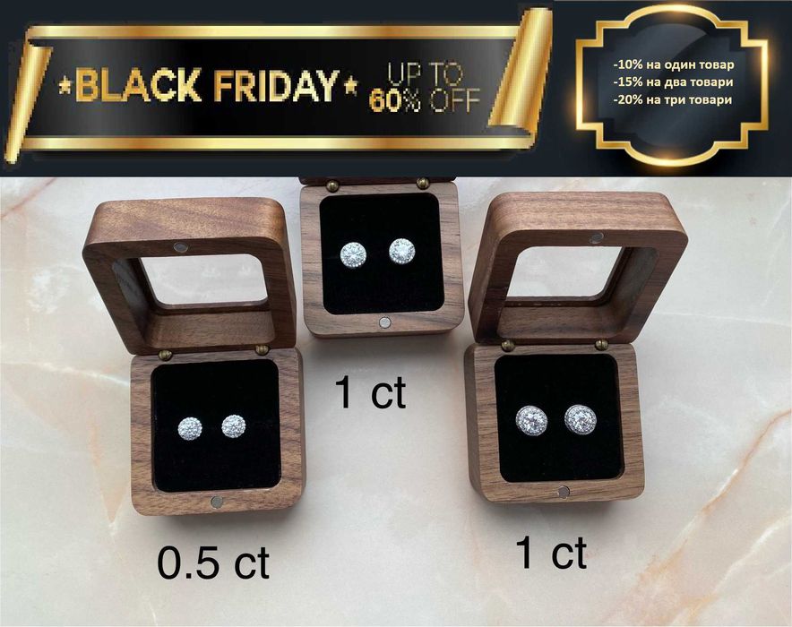 Муасаніт конкурент діамантів 1 карат солітер муассанит сережки пусети