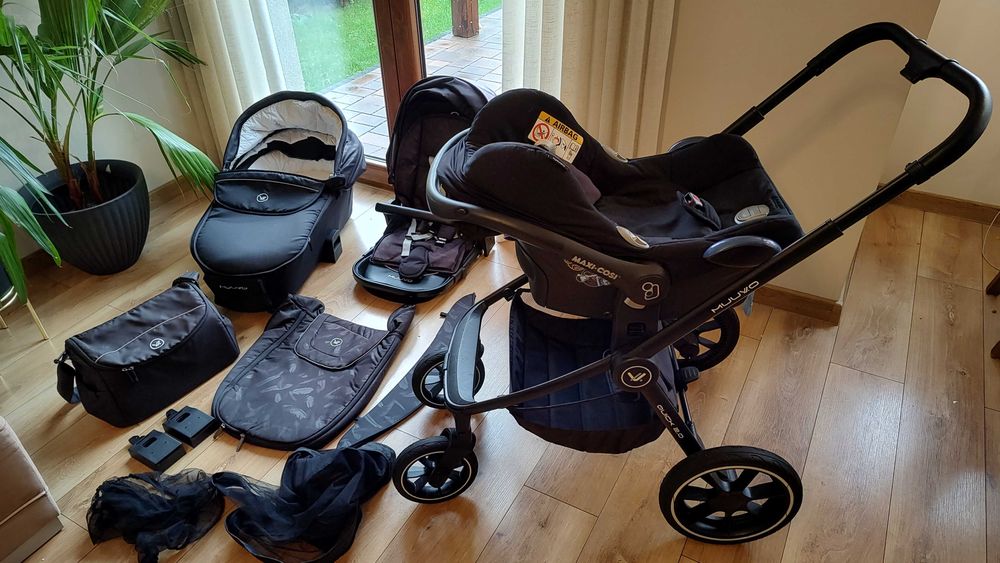 Wózek Muuvo Quick 2.0 2w1, długa gondola 75cm wewnątrz