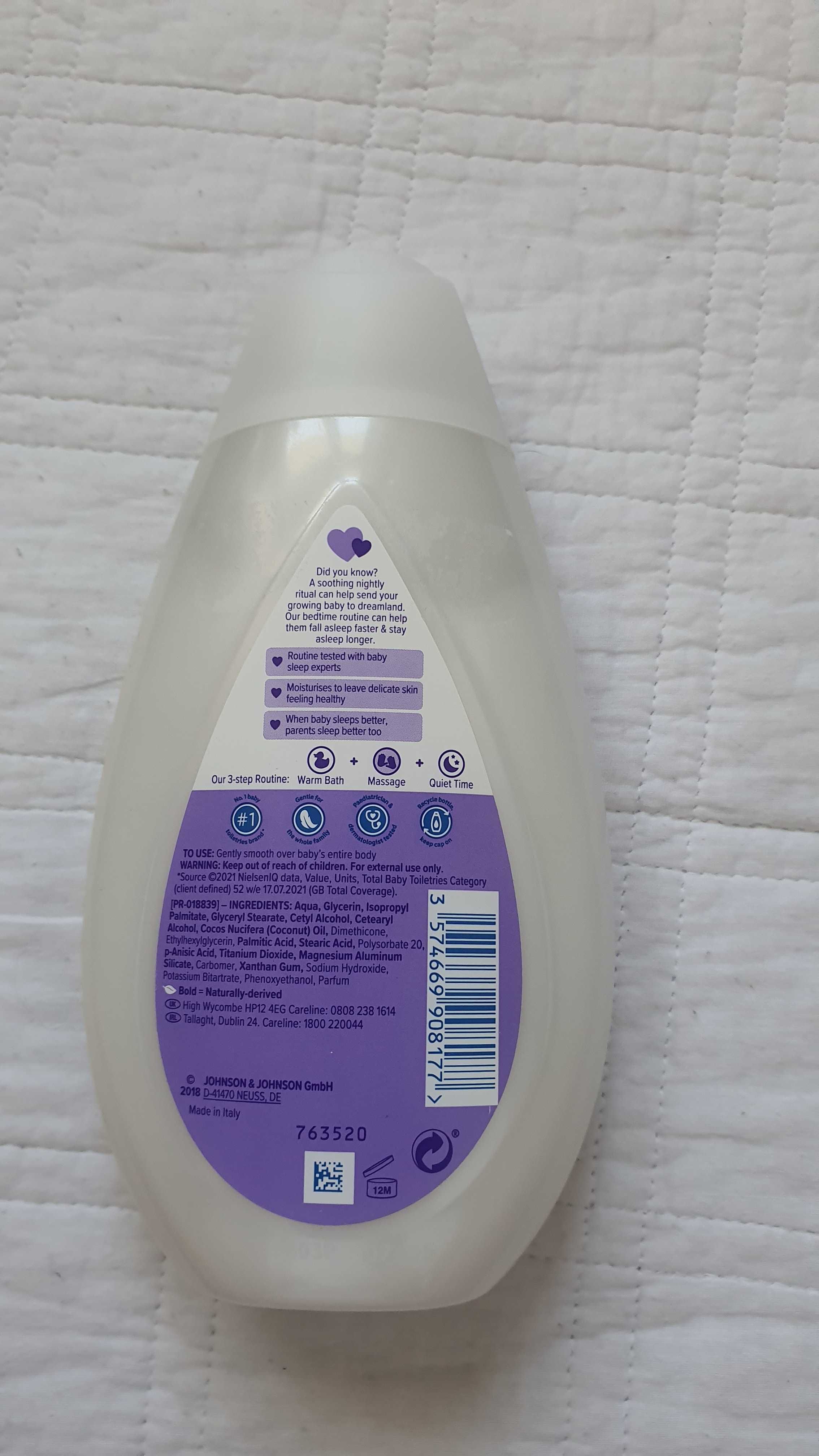 Johnson's bedtime lotion balsam dziecka