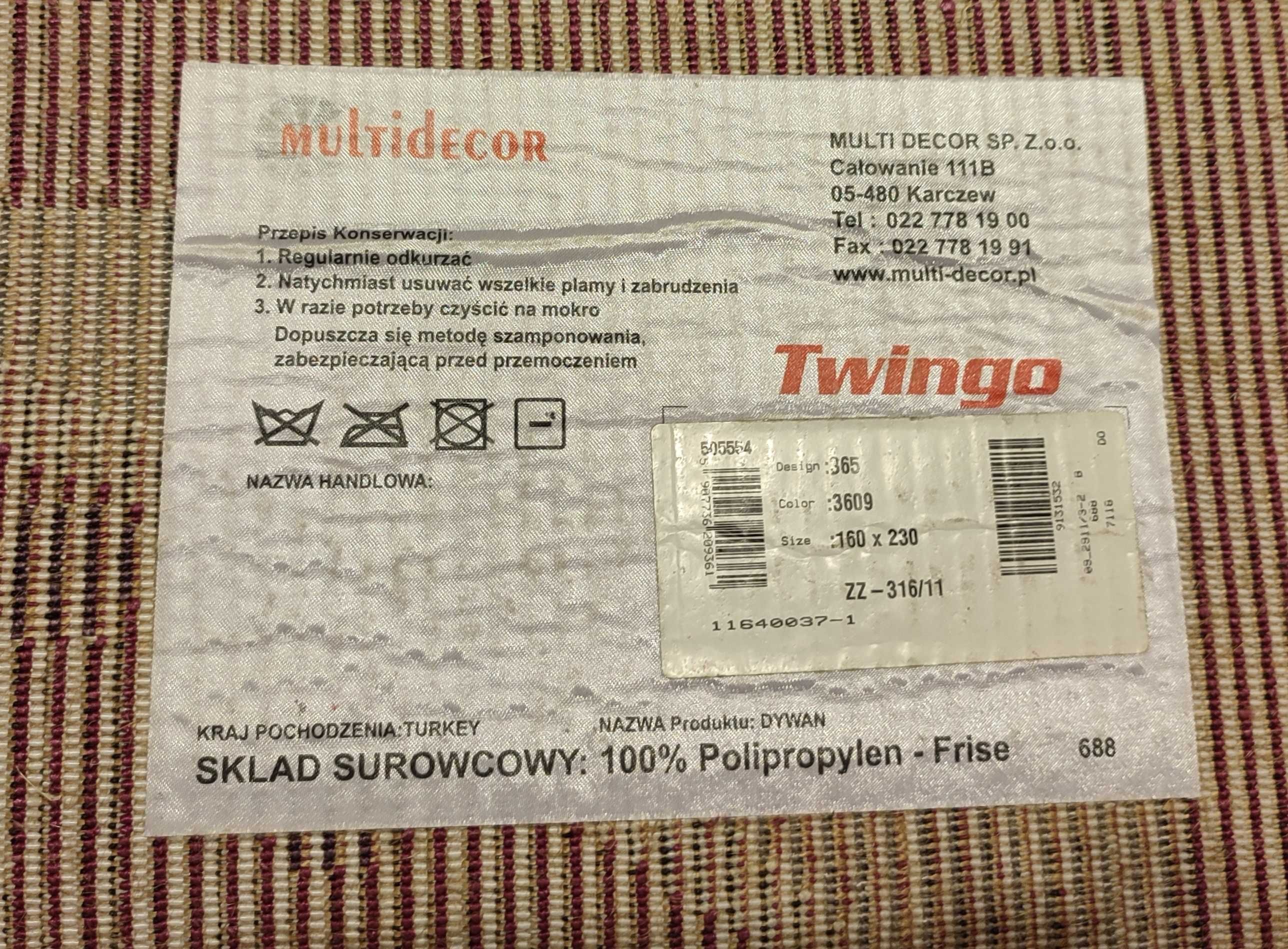 Dywan dla dziecka Twingo serca fioletowy 160 x 230 - UŻYWANY