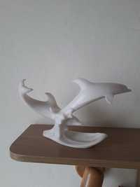 PRL Figurka Para Delfinów to nie jest porcelana Białe delfiny to ssaki