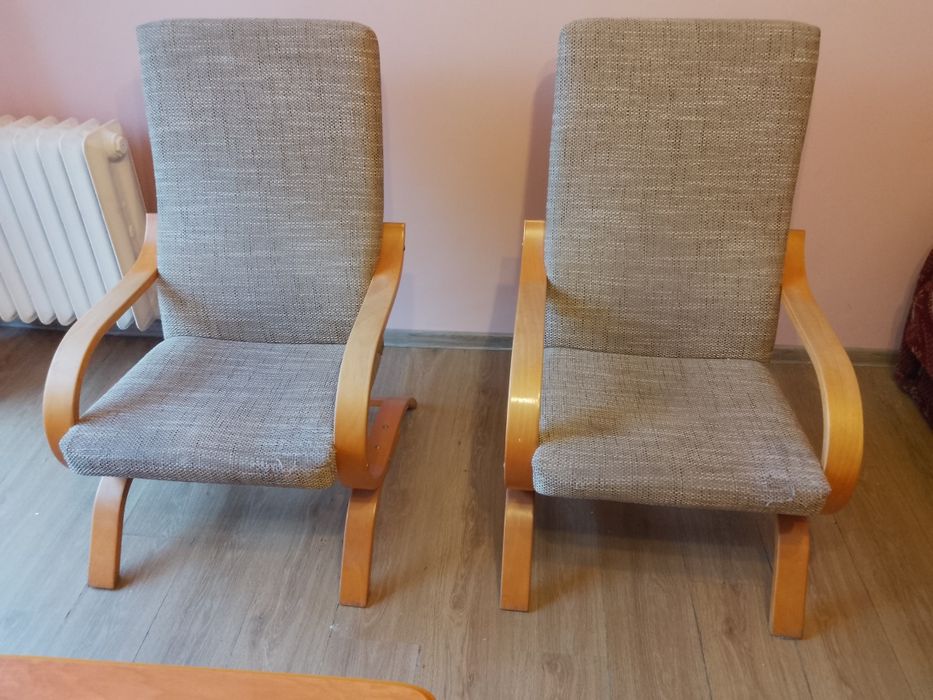 Fotele drewniane 2szt