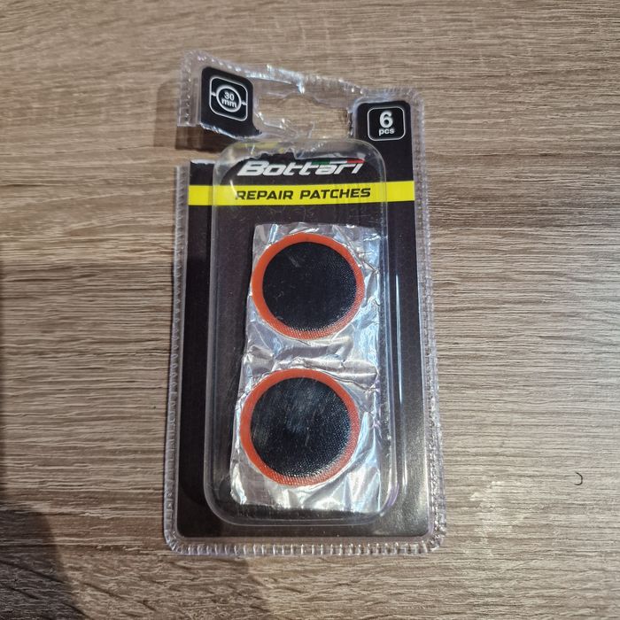 Łatki rowerowe Zestaw do naprawy dętki 6 sztuk łatek Bottari 30 mm