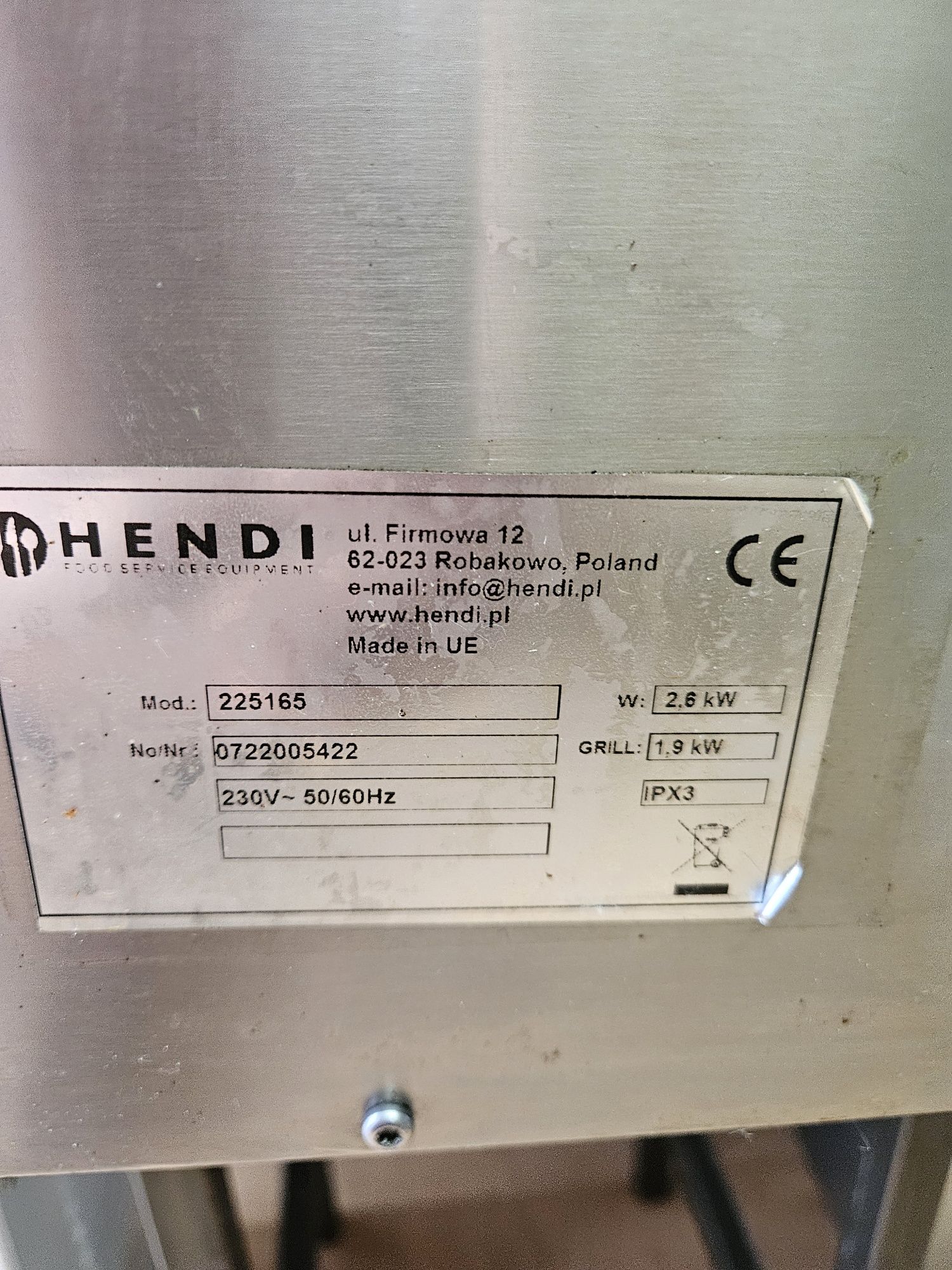 Piekarnik piec konwekcyjny multifunkcyjny 4x 429x345mm Hendi 225165