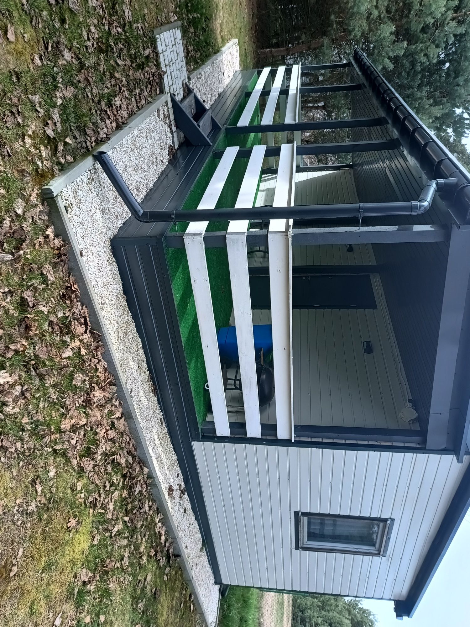 Domek letniskowy całoroczny mobilny  do przeniesienia taras Tiny house