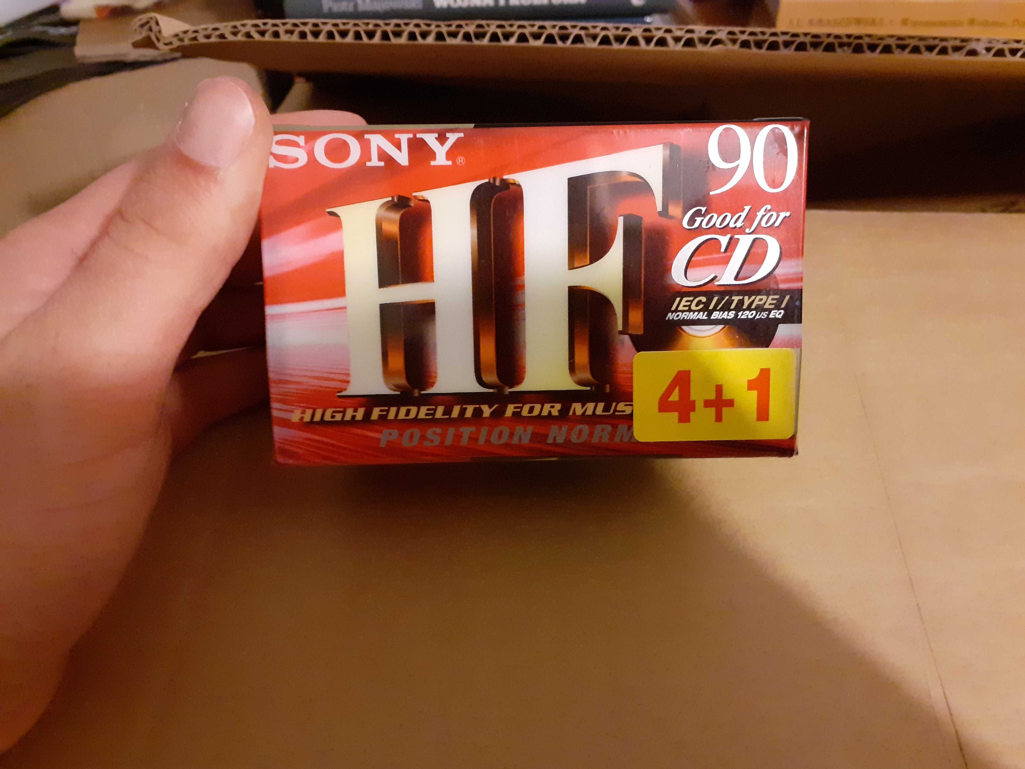 NOWE Kasety magnetofonowe nowe w folii Sony HF 90 PRL