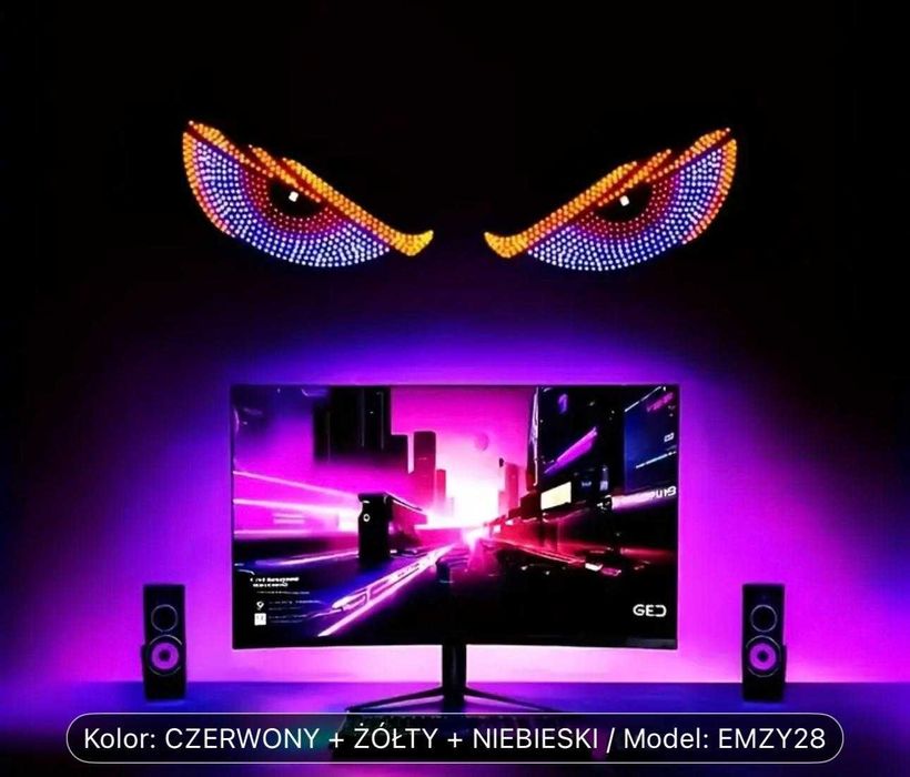 Oświetlenie LED Diabelskie oczy USB Nowe Demon Devil's Eye