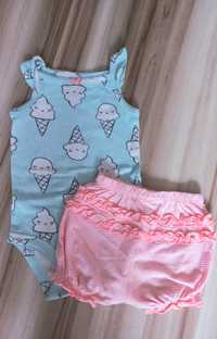 Body Carters zestaw szorty z falbankami lody 9m