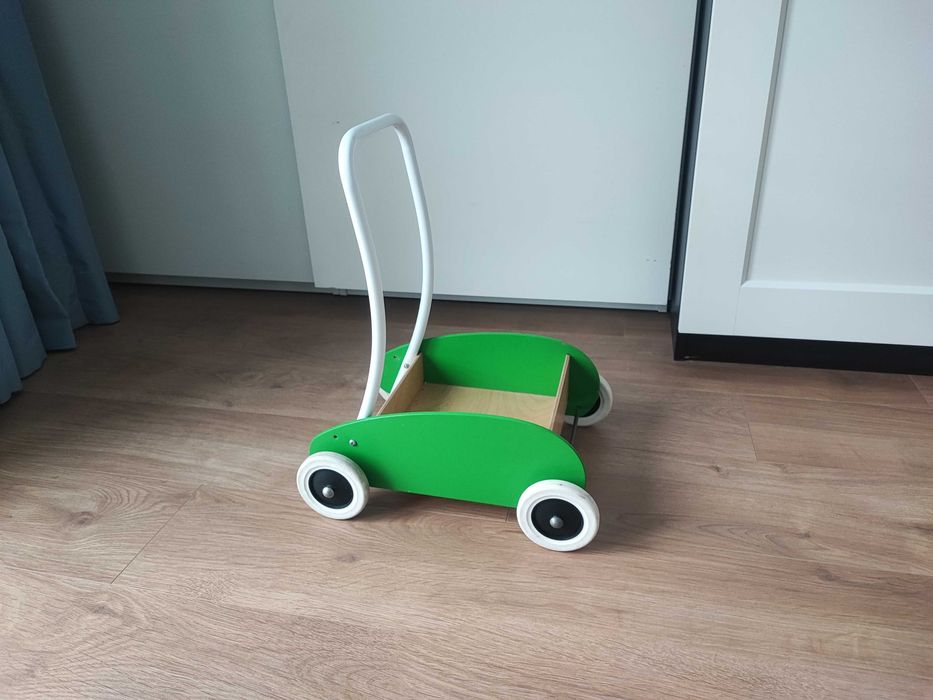 Wózek drewniany pchacz chodzik Ikea Mula dziecięcy