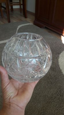 Kula kryształowa,wazon kryształ PRL