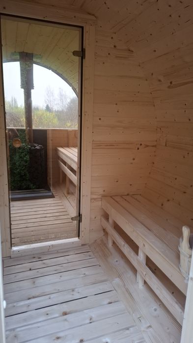 Wynajem Sauna mobilna 8 osób duża przedsionek