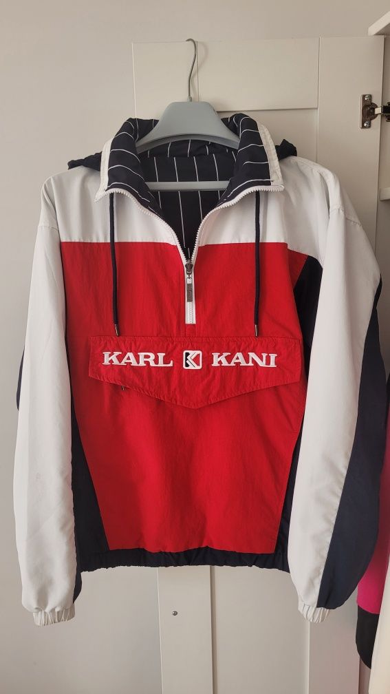 Stylowa kurtka Karl Kani Retro roz. S – jak nowa, dwustronna!
