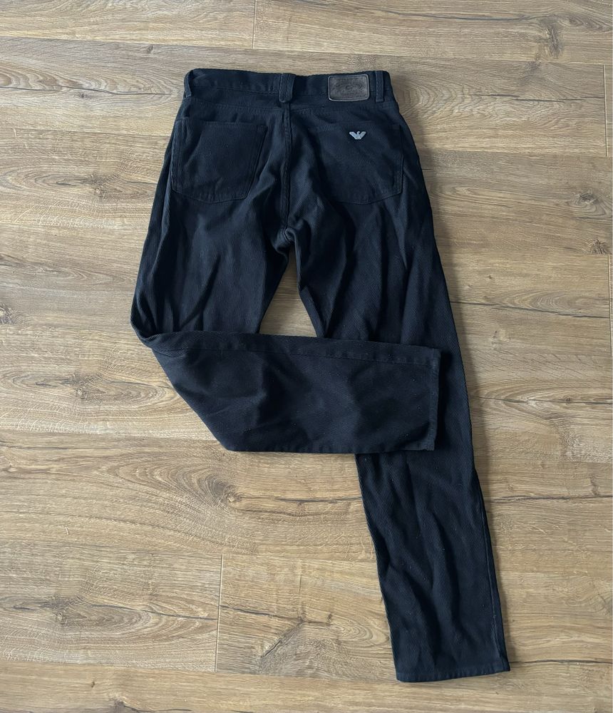 Armani Jeans spodnie 32 czarne zadbane jak nowe unikatowe vintage 1990