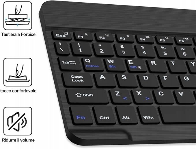 Bezprzewodowa przenośna klawiatura do tabletu iPad Samsung Huawei