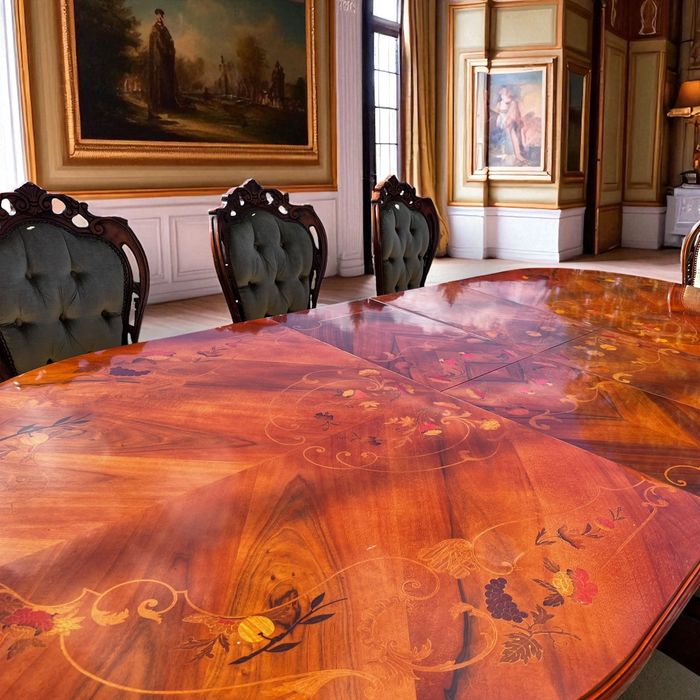 Rozkladany Stół Włoski i 8 krzeseł Barok Ludwik