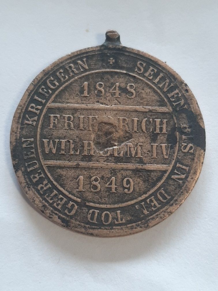 Medal Pruski Friedrich Wilhelm IV 1848 - 1849