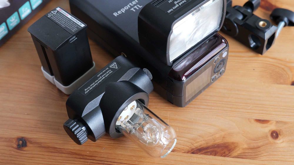 Lampa Quadralite Reporter 200 TTL - komplet (nie Godox AD200pro)