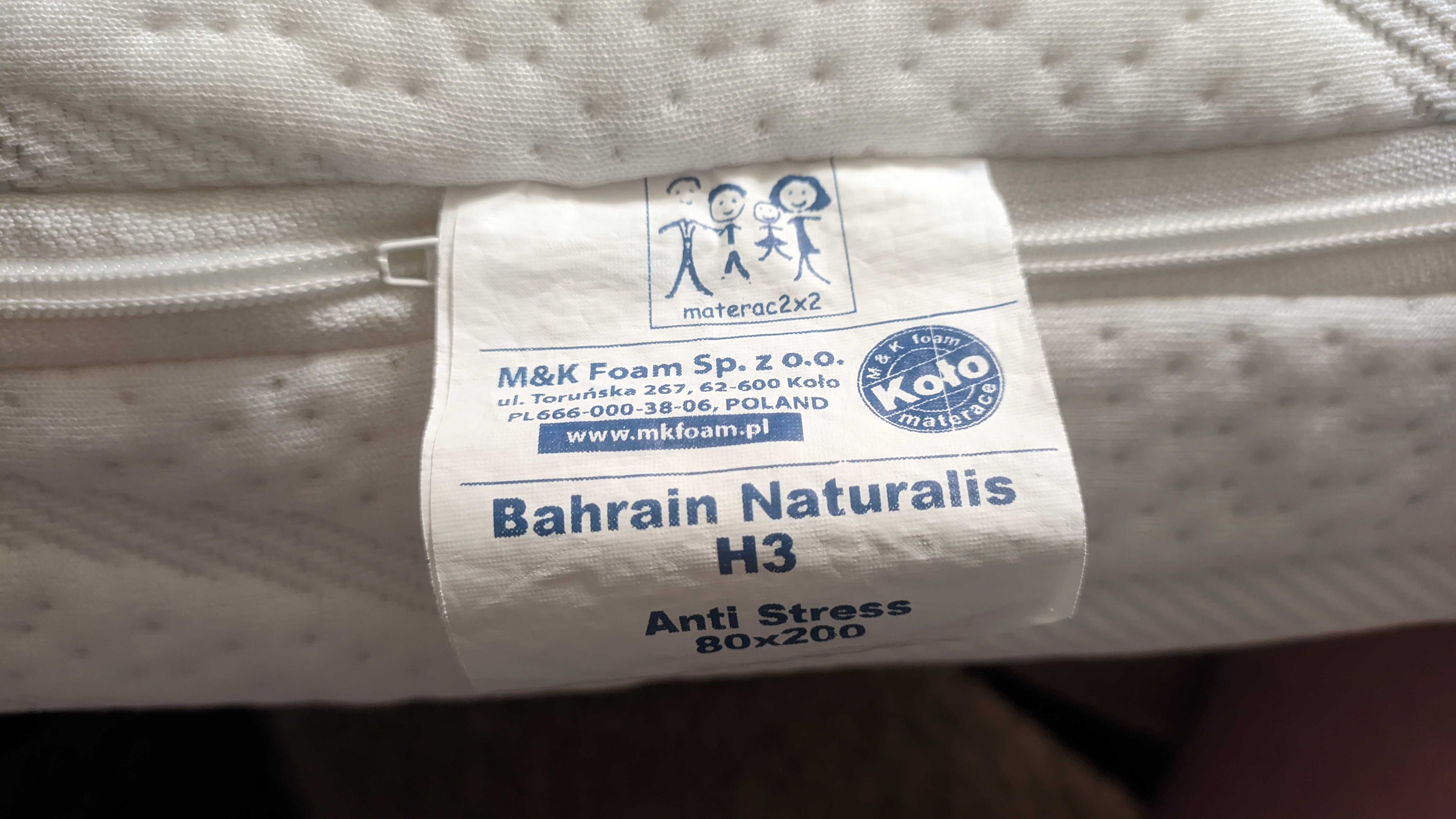 Materac Koło Bahrain Naturalis H3 80x200 stan bdb
