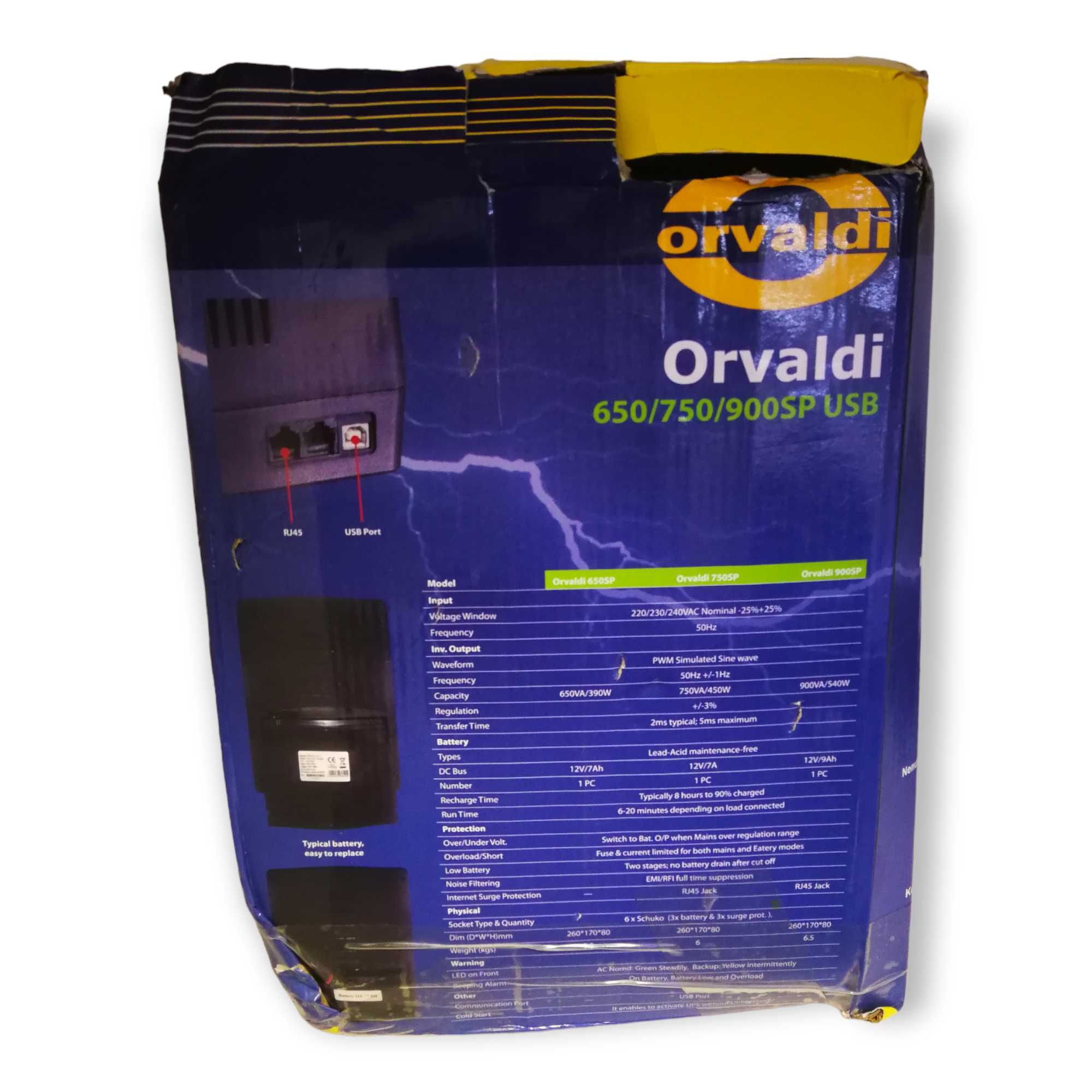 Zasilacz UPS Orvaldi 1075SP 750 VA 450 W
