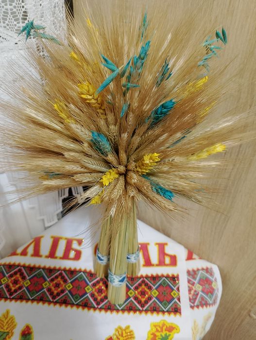 Дідухи (снопики) з жита, льону та пшениці