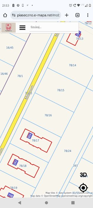 Działka Głosków przy ul. Millenium