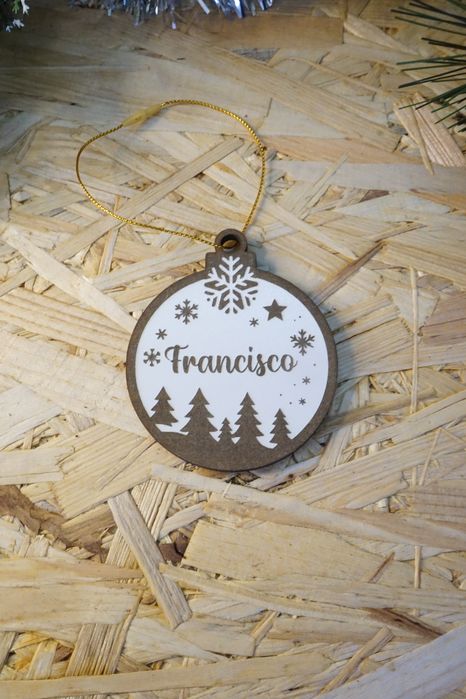 Bolas de Natal com nome personalizado