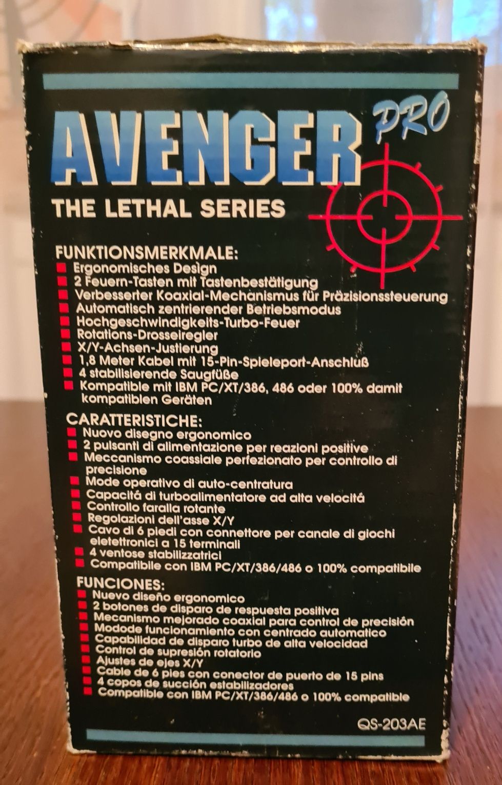 Joystick Avenger PRO QS-203AE - dla kolekcjonera lata '90