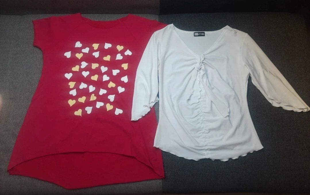 Bluzeczki fuksja L/XL biala XL