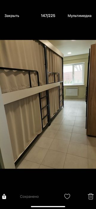 Двохярусне ліжко металеве з світильником та розеткою